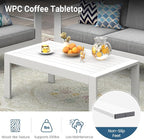 Wisteria Lane Aluminum Outdoor Furniture Patio Coffee Table, All-Weather - Image 6