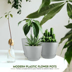 Utopia Home - Plant Pots Indoor - 7/6.6/6/5.3/4.8 Inches Home Decor Flower Pots - Image 2