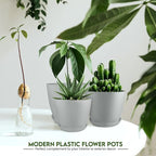 Utopia Home - Plant Pots Indoor - 7/6.6/6/5.3/4.8 Inches Flower Pots - Image 5