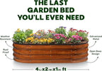 Plant & Plot Galvanized Raised Garden Beds Outdoor // 4×2×1 ft Planter Raised - Image 4
