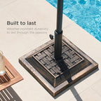 Best Choice Products 26lb Outdoor Patio Umbrella Stand Heavy-Duty Steel Square - Image 5