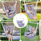 Backyard Expressions Hanging Hammock Chair Swing - Image 3
