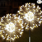 JJGoo Solar Firework Lights, 2 Pack 120 LEDs 2 Lighting Modes Solar Garden by JJGoo