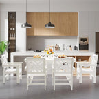 HDPE Dining Table Set for 6, 7-Piece Outdoor Table and Chairs Include 6 Dining - Image 6
