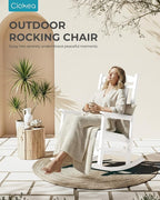 Ciokea Oversized Outdoor Rocking Chairs Set of 3, 380lbs Heavy-Duty Large Patio - Image 8