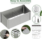 4x2x2ft Raised Garden Bed Kit, Galvanized Planter Garden Boxes Outdoor - Image 5