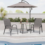 Patio Chairs Set of 2, Outdoor Dining Chairs Stackable - Image 3