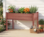 Raised Garden Bed with Legs, Outdoor Wood Elevated Planter Box, Thick Legs - Image 2