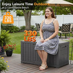 NEWBULIG 60 Gallon Deck Box, Waterproof Outdoor Storage Box - Image 3