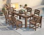 SERWALL Outdoor Dining Sets for 6, HDPE Dining Sets - Image 4