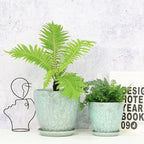 8 Inch + 6 Inch Plant Pots for Indoor Plants, Ceramic Planter - Image 4