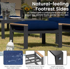 Sundale Outdoor 2 Pieces Aluminum Patio Ottoman, Outdoor Footstool - Image 3