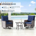 Kullavik 10 Pieces Outdoor Patio Furniture Set, PE Wicker Rattan Sectional Sofa - Image 7