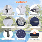 SOFTSEA Outdoor Sunbed with Cushions and Colorful Pillows, Patio Tent Shape - Image 6