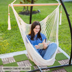 JoyView Hammock Chair with Spreader Bar Caribbean Hammock Swing Chair 300 LBS - Image 3