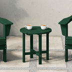 WestinTrends Dylan Adirondack Round Outdoor Side Table, Dark Green - Image 2