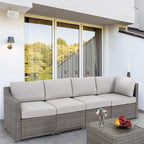 HAPPATIO 5 Piece Patio Conversation Set, All-Weather Patio Furniture Set - Image 3