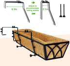 24in 4pcs Planter Box with Coco Liner, Rust-Resistant Metal Frame, Drainage Hole - Image 4