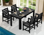 SERWALL HDPE Dining Set for 4, Outdoor Dining Sets for 4 Person - Image 7