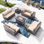 Kullavik 10 Pieces Outdoor Patio Furniture Set by KULLAVIK