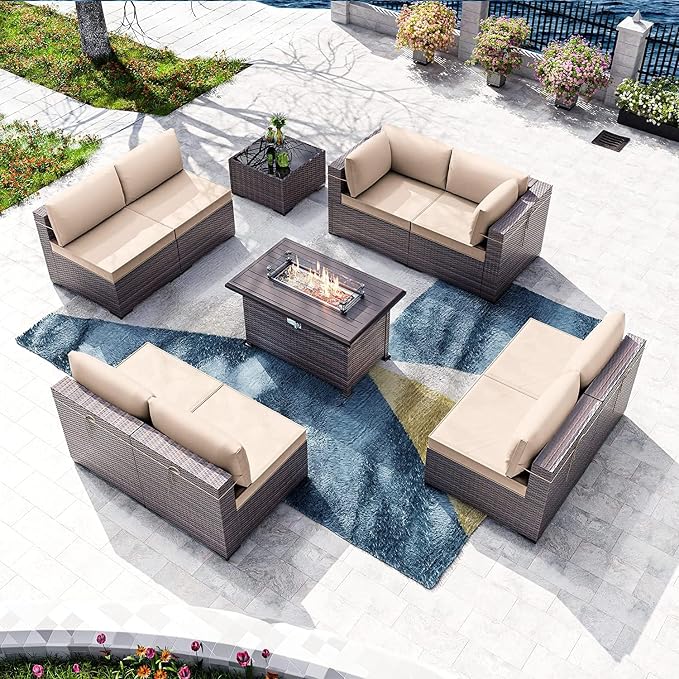 Kullavik 10 Pieces Outdoor Patio Furniture Set by KULLAVIK