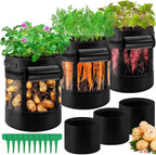 3 Pack 15 Gallon 360° Visibility Potato Grow Bags by WelcometoUJG%EF%BC%81