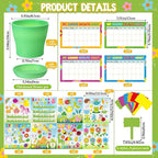 Capoda 48 Sets Garden Flower Pots Crafts Kit DIY Spring Plastic Seedling - Image 2