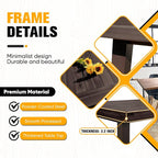 Flamaker Dining Table for 6 FSC Acacia Wood Indoor Outdoor Home Kitchen Table - Image 6