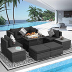 NICESOUL 9 Piece Outdoor Patio Garden Furniture Set by NICESOUL