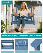 SERWALL HDPE Single Porch Swing, Heavy Duty Single Person Swing Chair - Image 4