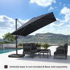 PURPLE LEAF 9.8' X 9.8' Left-right Tilting Patio Umbrella Outdoor Cantilever - Image 2