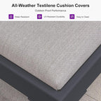 PURPLE LEAF Outdoor Chaise Lounge Set of 3 Aluminum Adjustable Patio Lounger - Image 5