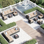 Aoxun 7 Piece Patio Furniture Set, Wicker Rattan Patio Sectional Sofa, Outdoor - Image 7