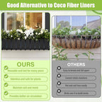 Riare 4 Pack 36 Inch Black Fabric Window Box Liners- Felt Square Trough Planter - Image 4