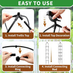 2-Pack 6.7FT Garden Obelisk Trellis - Image 4