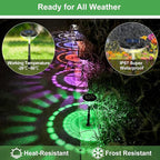 Bright Solar Pathway Lights 6 Pack, Color Changing+Warm White LED Solar Lights - Image 5