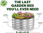 Round Galvanized Raised Garden Bed // 2×2×1 ft Galvanized Raised Garden Beds - Image 4