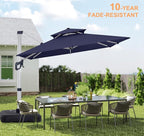 ABCCANOPY Patio Umbrella Cantilever Double Top Outdoor Offset Umbrella - Image 2