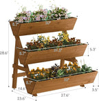 3-Tiers Wooden Raised Garden Bed, Wood Planter Box - Image 7