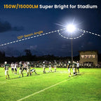 Onforu 150W LED Flood Light Outdoor, 15000LM Security Lights, IP66 Waterproof - Image 7