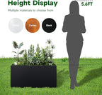 Galvanized Steel Planter Black Metal Outdoor Planter Powder Coated 32" x 12" x - Image 2