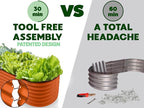 9-in-1 Galvanized Steel Raised Garden Bed // 8×2×1.5 ft Modular Planter - Image 6