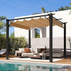 Aoxun 10'x10' Outdoor Pergola, Patio Aluminum Pergola - Image 8