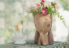 Face Planter Pots with Drainage Hole, Resin Head Planters - Image 8