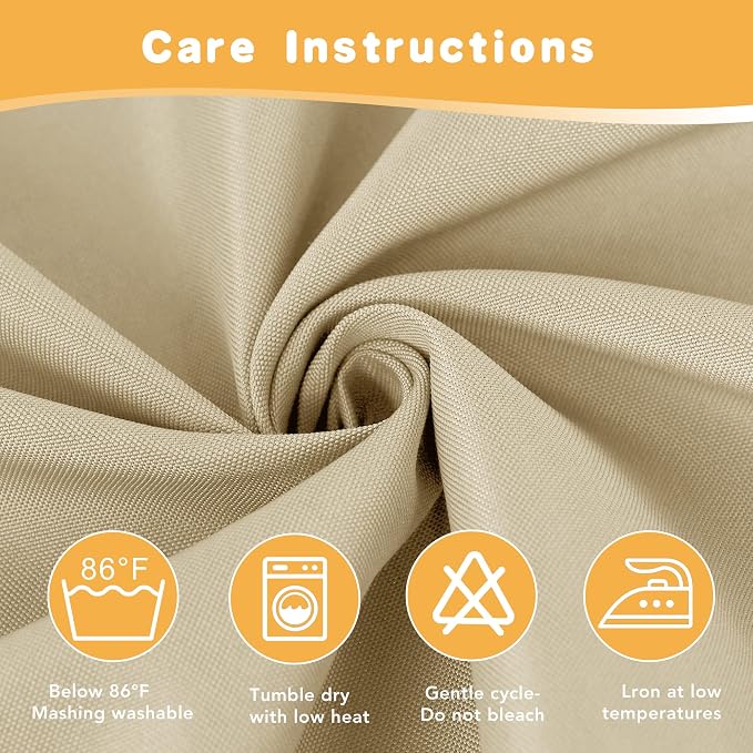 HolidayIdeas Outdoor Curtains for Patio Waterproof, 4 Panels - Image 5