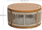 LuxenHome Outdoor Coffee Table, Modern Farmhouse Garden Coffee Table, Outdoor - Image 2
