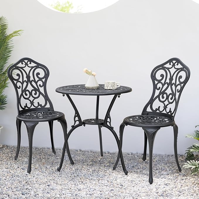 NUU GARDEN 3 Pieces Patio Bistro Set, Outdoor Bistro Set - Image 9