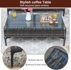 4-Piece Patio Furniture Set, Outdoor Wicker Patio Conversation Set - Image 7