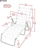 Camp & GO 4-Position Folding Web Lawn Chair Outdoor Lounger - Image 3