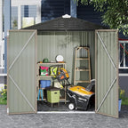 Devoko Outdoor Storage Shed 6 x 4 FT Lockable Metal Garden Shed Steel - Image 2